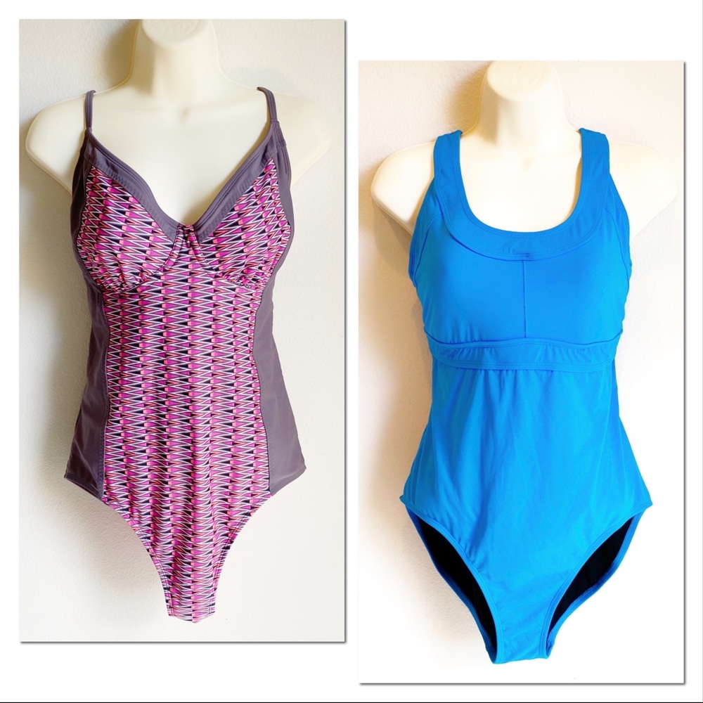Athleta One Piece Strap Racerback Swimsuit Bundle